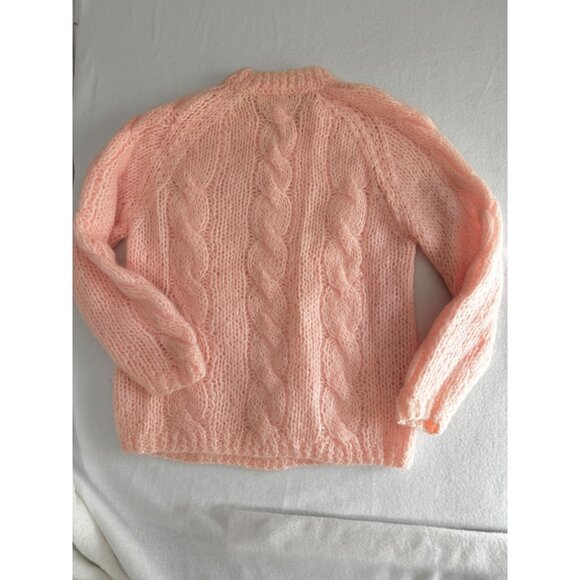 VTG Handmade in Italy Womens Sweater Alberic Wool No Size Tag Light Peach - Picture 8 of 8